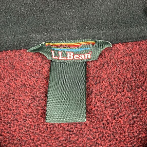 Vintage LL Bean Jacket Women’s XL 1X Red Fleece Full Zip Sweater Pockets Outdoor - Picture 8 of 11